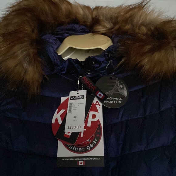 NWT Women’s Plus Size Navy Blue Winter Coat - Picture 2 of 7